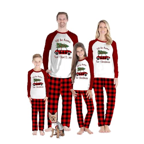 APAELEA Weihnachtspyjama Familie Set Herren Damen Kinder Baby Langarm Xmas...
