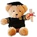 NUOBESTY Laurea Orso Bambole Peluche Ripiene Orsi Teddy Bears Doctorial Cappello Orso con Cerimonia di Diploma della Decorazione Favori per Graduazioni