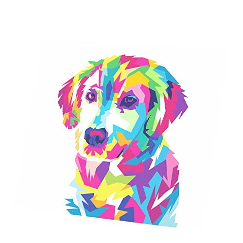 Tableau chiot labrador bebe toile imprimee decorative multicolor art mignon 71x60