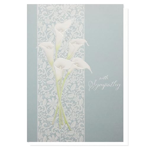 日本 製 カラー【 シンパシー カード レース 】 リーフ ワーク カンパニー グリーティング 手紙 お悔やみ 葬式 お葬式 大人向け ハンドメイド 手作り 封筒付き セット プレゼント ギフト おしゃれ 金箔加工 ポップアップカード ミニカード 寄せ書き