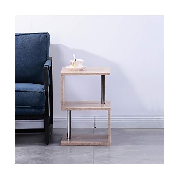 GOLDFAN Coffee Table Bedside Table Sofa Side End Table Small Bookcase Bookshelf for Living Room Bedroom and Office - Image 7