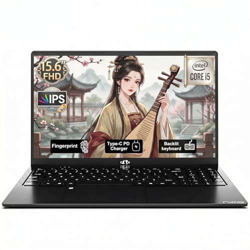 Image of NIMO 15.6 Inch Laptop, i5-12450H 8-Core H-Series Processor (Beats i7-11800H), 8GB RAM 256GB SSD, Backlit Keyboard, Fingerprint Reader, 100W USB-C Fast Charging, WiFi 6, FHD IPS Display