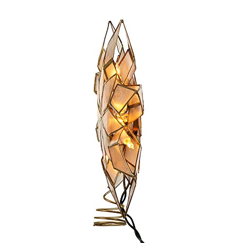 Kurt S. Adler UL0118/C Kurt Adler 8.5-Inch Capiz Star Tree Topper thumb #2