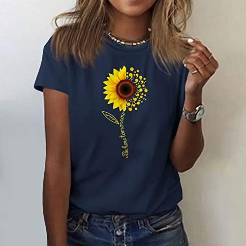 TREBIN Ladies Cute Print Short Sleeve Round Neck Front Shoulder Vintage Short Sleeve Summer Loose 4 TREBIN Ladies Cute Print Short Sleeve Round Neck Front Shoulder Vintage Short Sleeve Summer Loose