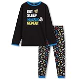 Disponible en tallas de 5 a 14 años: nuestros conjuntos de pijama para niños están disponibles en tallas de 5 a 6 años, 7 a 8 años, 9 a 10 años, 11 a 12 años, 13 a 14 años. Consulta la tabla de tallas de la imagen para más detalles