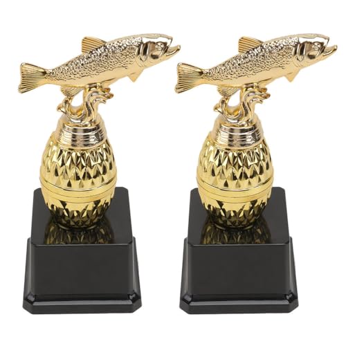 POPETPOP Trophée Poisson Enfant 2 Pièces Récompense Plastique Ludique pour Concours Et Fêtes Dimensions 7.7 X 4.3 X 2.8 Pouces Prix De Récompense pour Compétitions Sportives
