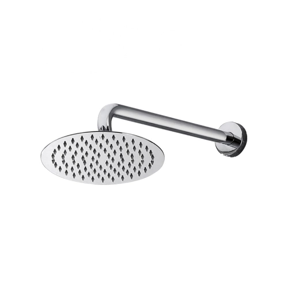 Billg Cabezal de Ducha Antical de Acero Inoxidable, Cabezal De Ducha Tipo Lluvia con Brazo de Extensión en Pared, Rociador Ducha con Efecto Antical Lluvia, G1/2 Universal, Cromado Cuadrado