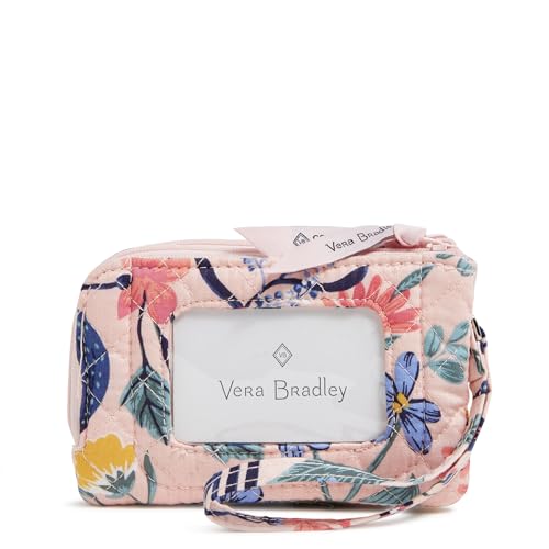 Image of Vera Bradley Women's Cotton Double Zip ID Case Wallet With RFID Protection