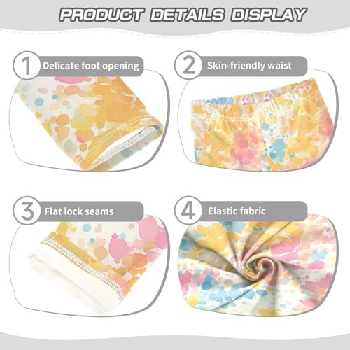 KLL Abstract Watercolor Hand Drawn Toddler Baby Girl Basic Leggings Casual Full Length Leg Yoga Pants Gym3