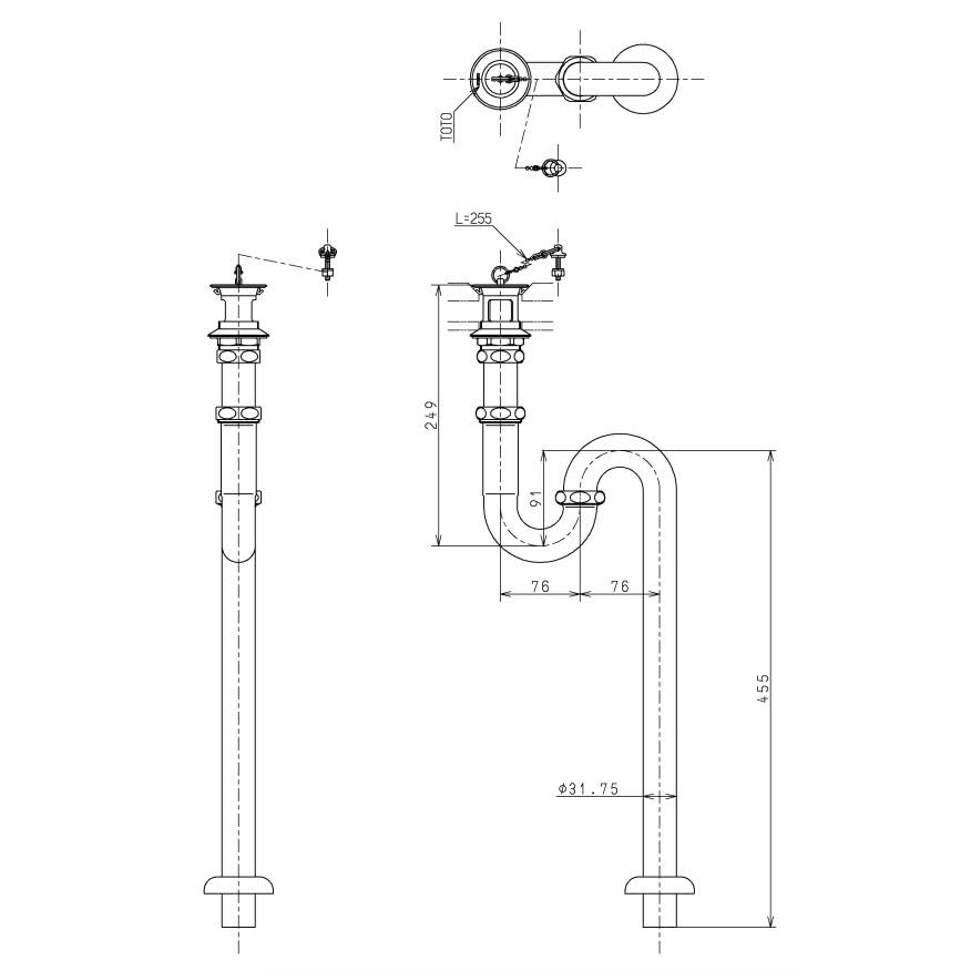 TOTO Floor Drain Hardware (1.3 inches (32 mm), S Trap) [T6S
