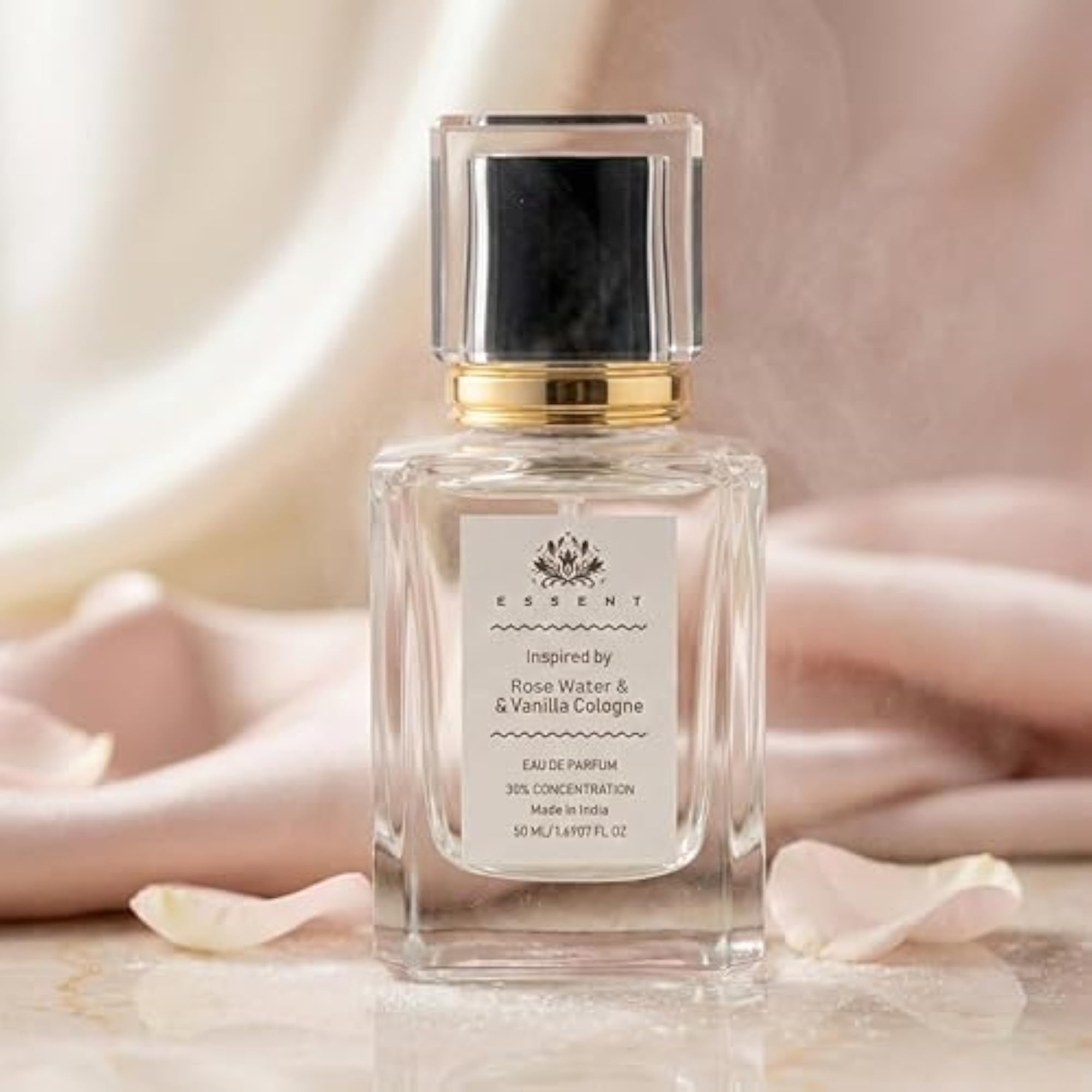 Rose Water & Vanilla Eau de Parfum, Unisex Soft Floral