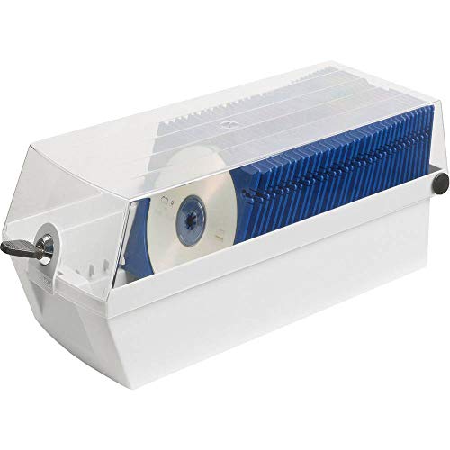La scatola CD garantisce quindi la conservazione sicura di singoli CD/DVD. Capacità: 60 CD/DVD sui vassoi HAN o 30 nella custodia CD