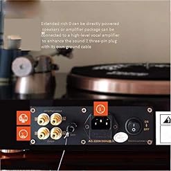 Hi-FI Record Player Turntable with Moving Magnetic Supports 2 Speeds of 33/45 Independent Tone Arm Stable Tracking Deep… - Les Beatles, Paul McCartney, John Lennon, RIngo Starr, George Harrison Hi-FI Record Player Turntable with Moving Magnetic Supports 2 Speeds of 33/45 Independent Tone Arm Stable Tracking Deep… – Image 4