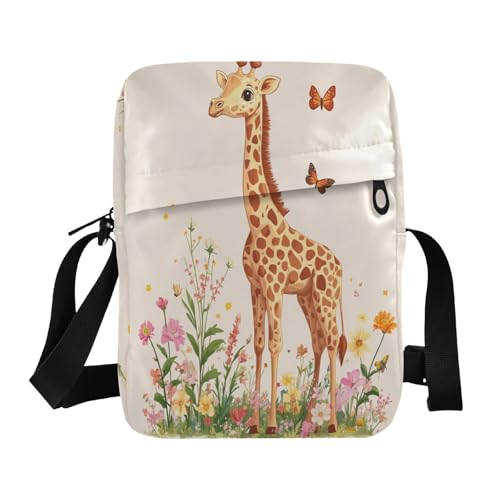 messenger bag for men over the shoulder bags for men Shoulder Hand Bags Adjustable Strap for work work - Cute Giraffe Blush