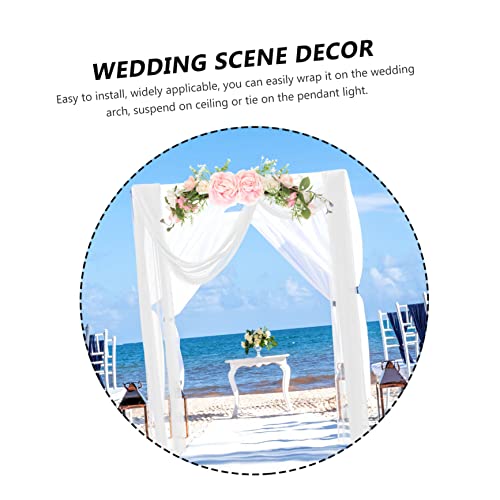Cortinas transparentes de boda en tejido sofisticado para altar 5