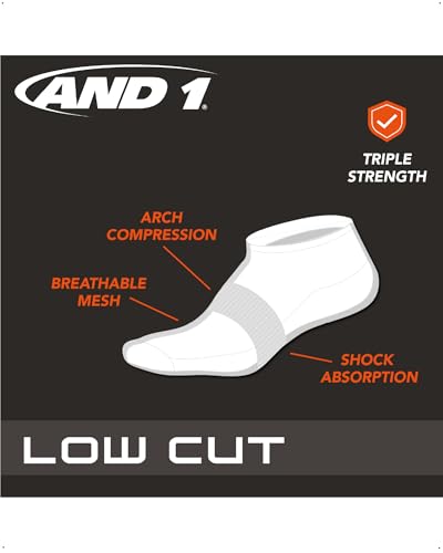 AND1 Men’s Socks – PROPLATINUM Lightweight Low Cut Socks (12 Pack)2