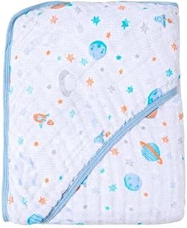 Toalha de Banho Bebê Capuz Fralda Soft Karinho Papi 80cm x 80cm (Planetas)