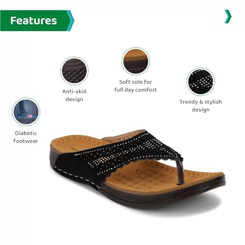 Image of ORTHO JOY doctor Slipper for women Fancy || Orthopedic Women's Slipper || Regular Wear slippers For Women