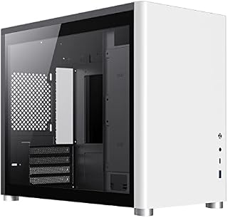 GameMax Spark Gaming Cube, Micro-ATX Modular Gaming PC Case, Dual Tempered Glass Side Panels, USB3.0 - Type C | White & Black