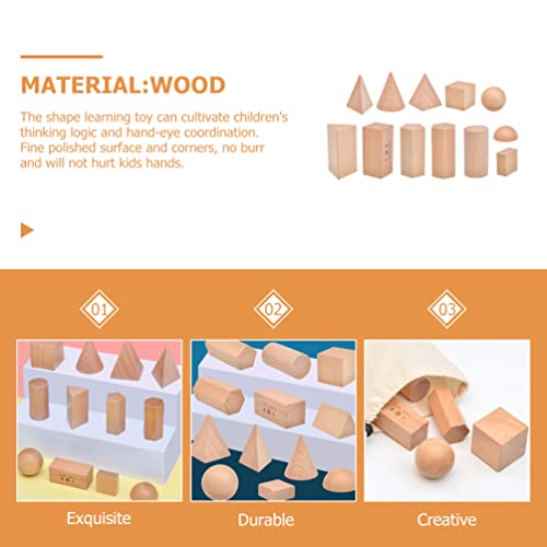 Jojofuny 1 Set Modello Geometrico Forme di Legno