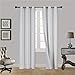 Gorgeous Home (#32) 1 PANEL SOLID PLAIN THERMAL FOAM LINED BLACKOUT HEAVY THICK WINDOW CURTAIN DRAPES SILVER GROMMETS (PURE WHITE, 84" LENGTH)