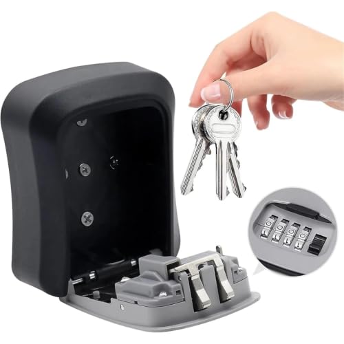 Image of 4-Digit Combination Anti-Theft Key Lock,Key Lock, Combination Lock Box, Wall Mounted, Waterproof, Key Storage Lock Box for Outdoor and Indoor,Office,Gym,School,etc