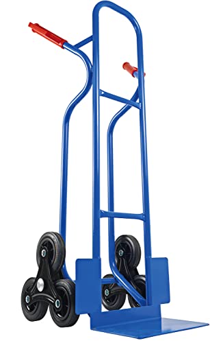 Trestles Sackkarre Treppensteiger Sackkarre Vollgummireifen Transportkarre Treppensackkarre Treppenkarre 250kg S04HS blau | Stabiler Stahlrahmen | große Schaufel | Sicherheitsgriffe | Made in EU Cover