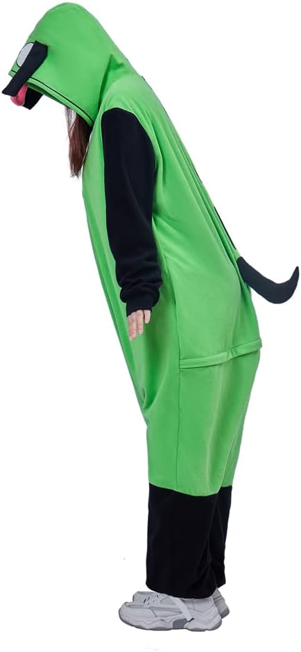 MelangCos Invader Cosplay Zim Costume Gir Onesie Pajamas Animal Sleepwear - Image 4