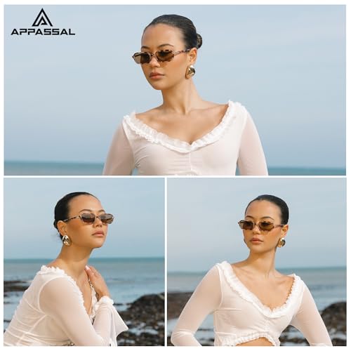 Retro Rectangular Sunglasses for Women Vintage Fashion Trendy Funny Small 90s Square Sunnies 2025 AP3698