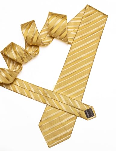 Image of Barry.Wang Mens Tie Set Plaid Check Neckties Formal Business Wedding Luxury Pocket Square Cufflinks