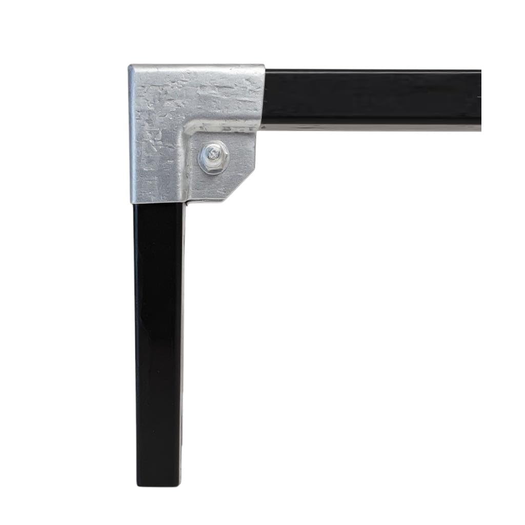 Raccord en L pour Tube Carré Métal – Connecteur de Structure – Support de Fixation avec Boulons – Compatible 25×25 mm – Lot de 4 – Assemblage Sans Soudure (25x25mm)