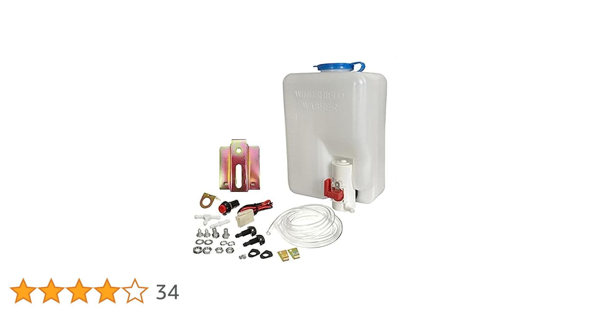 Pompe De Lave-glace Universelle 12V Poweka - Avec Interrupteur Et Jets - Kit Réservoir Pour Voiture, Camping-car