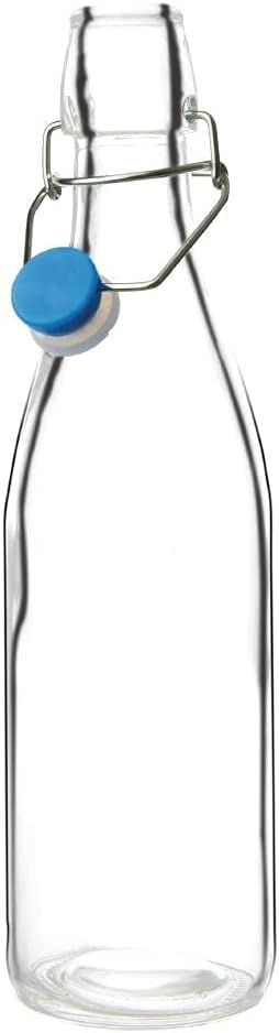 6X Olympia Glass Water Bottle 0.5Ltr 273X65mm Top Stopper Soft Drink