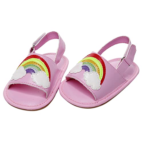 Toddler Boys Girls Flats Sandals Soft Sole Summer Cute Rainbow Shoes Beach Sandal First Walkers Crib Shoes