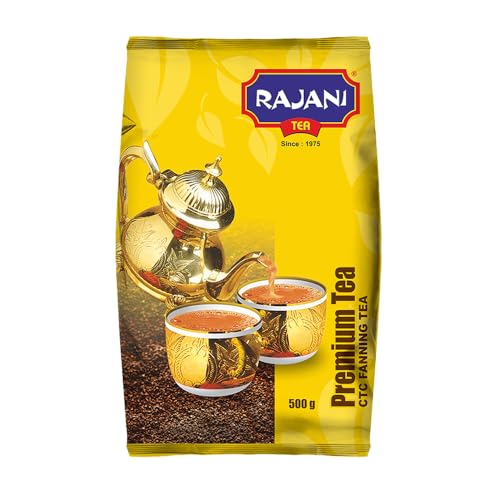 Image of RAJANI Premium Fanning Tea Powder (500gm), Pure Assam CTC Process Kadak Chai Patti | Rich Flavoured Premium Black Tea Powder with Strong & Refreshing Aroma