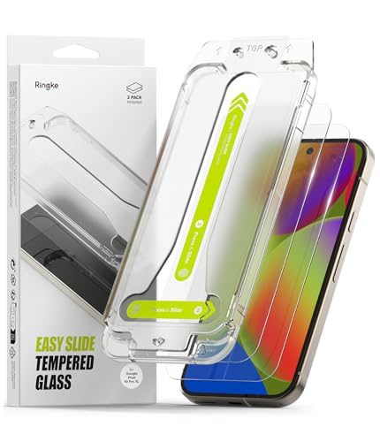 Ringke Easy Slide Tempered Glass Compatible con Protector Pantalla Google Pixel 10 Pro XL, Cristal Templado con Herramienta para Instalación Fácil - 2 Unidades