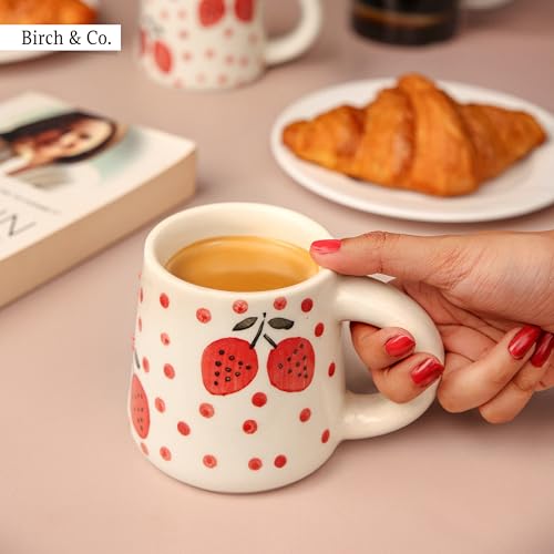 Image of Cups & Mugs - Coffee Mugs Set of 2 - Tea Cup - Ceramic Coffee Cup, Elegant Gift Pack, Microwave and Dishwasher Safe, Stylish Modern Design for Home & Office,RedRush Mug