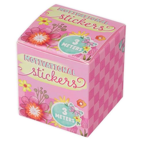 Image of Christian Art Gifts Motivational Sticker Roll, Pink Floral, Bible Verses