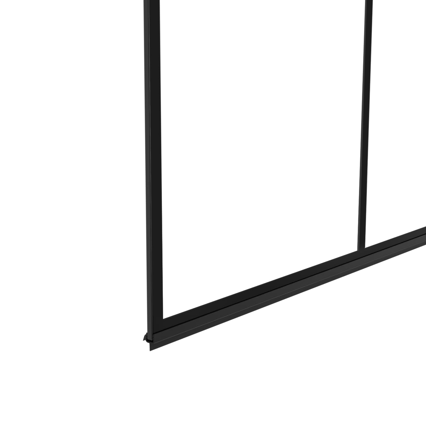 IDMarket - Pare baignoire 1 volet 80x140 cm sérigraphié effet verrière avec profilé en aluminium noir