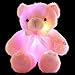 sofipal LED Teddy Bears Stuffed Animals, Cute Glow Bear Plush Toys Creative Colorful Luminous Light Up Doll Gifts for Bedroom, Kids, Baby, Valentine (Pink,18 inch)
