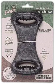 Mordedor Natural Biobone Osso Brinquedo Cães Roer Cães Médio Mordida Extra Forte Madeira sem plático
