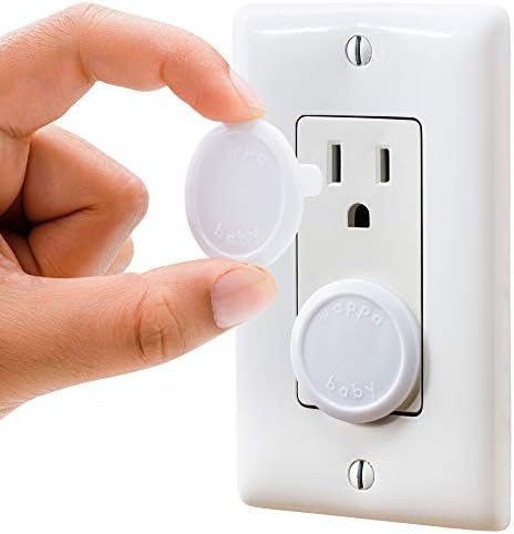 Outlet Covers Baby Proofing (50 Pack) By Wappa Baby | Safe & Secure Electric Plug Protectors | Sturdy Childproof Socket Covers For Home & Office | Easy Installation | Protect Toddlers & Babies | White