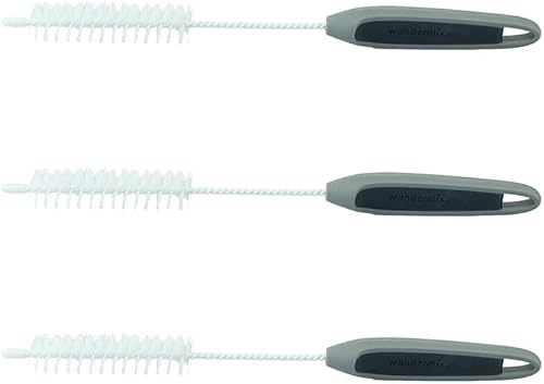 Wundermix - WunderBrush® Juego de 3 Cepillos para las Cuchillas de tu robots de cocina • Cepillos para limpiar cuchillas mezcladoras • Limpieza profunda | Gris, para cuchillas del vaso mezclador y limpieza profunda