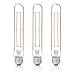 Klarlight Edison T10 Vintage Filament Bulb 6 Watt Dimmable E26 LED Tube Light Bulbs 60W Incandescent T10 Replacement Light for Home Decorative Showcase Bedside Lamp Lighting (3-Pack)