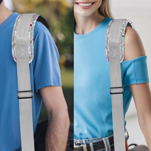 Image of ZINZ 74 inch Shoulder Strap with Fixed Pad and Dual Balanced Buckles,Butterfly