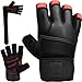 RDX Weight Lifting Gloves Cowhide Leather Gym Powerlifting Workout Fitness Bodybuilding 50 Cm Long Wrist Breathable Strength Training Exercise