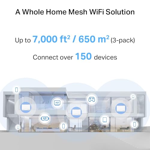 Image of Mercusys TP-Link Halo H3600BE Mesh Wi-Fi 7 BE3600Mbps Dual-Band, 3 Gigabit WAN /LAN Ports, Covered up to 650 m, 4K-QAM, MLO, Multi-RUs, VPN, APP Control, 3pcs