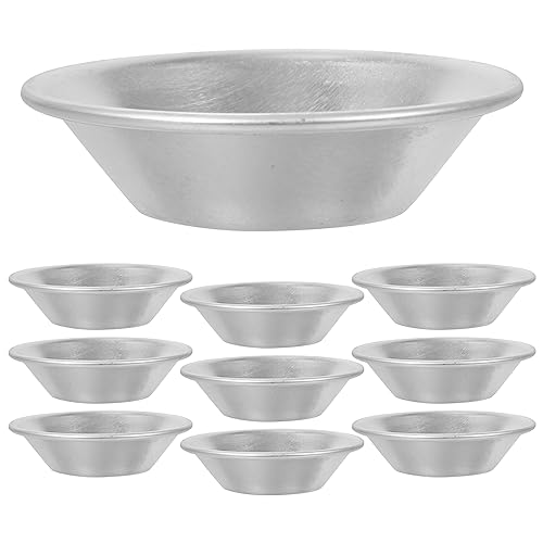 Homoyoyo Tart Molds 10Pcs Chocolate Cupcakes Quiche Pan Mini Tiny Pie Pans Cookie Baking Tool Non Stick Pan Stainless Steel Patties Egg Cake Jelly Egg Tart Mini Tart Pan #TOP27