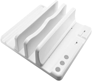 Universal Laptop Vertical Stand Black Adjustable Notebook Stand for Laptop Computer Tablet for Home Office Desk(White)