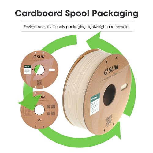 Image of eSUN High Speed ABS+ Filament 1.75mm, Excellent Layer Adhesion 3D Printer Filament Speedy ABS Plus for Fast Printing, 1KG Spool (2.2 LBS) 3D Printing Filament for 3D Printers, Natural